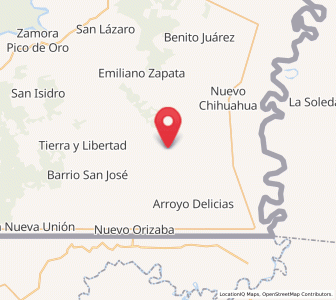 Map of Nueva Reforma, Chiapas