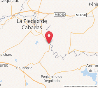 Map of Numarán, Michoacán