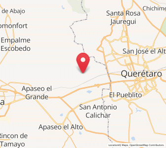 Map of Obrajuelo, Guanajuato