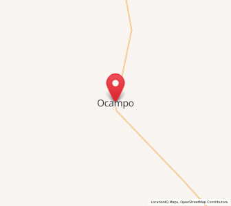Map of Ocampo, Coahuila