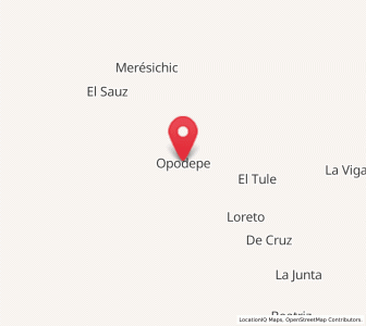 Map of Opodepe, Sonora