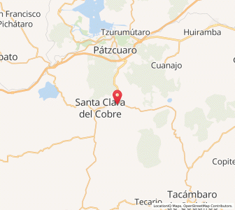 Map of Opopeo, Michoacán