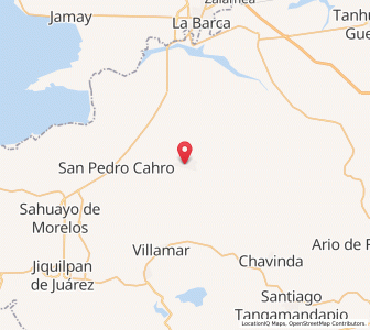 Map of Pajacuarán, Michoacán