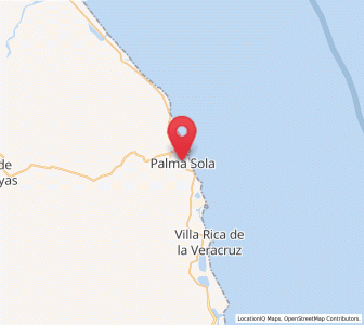 Map of Palma Sola, Veracruz