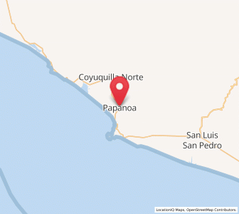 Map of Papanoa, Guerrero