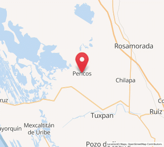 Map of Pericos, Nayarit