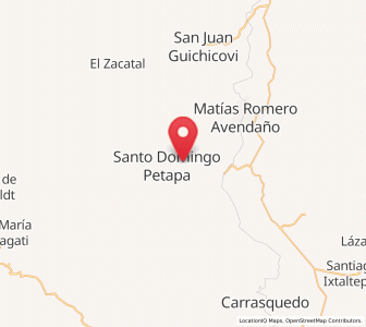 Map of Petapa, Oaxaca