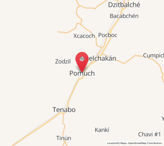 Map of Pomuch, Campeche
