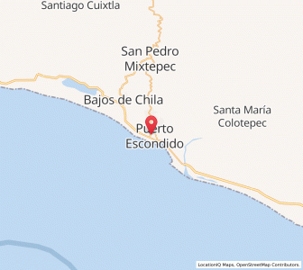 Map of Puerto Escondido, Oaxaca