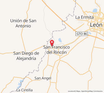 Map of Purísima de Bustos, Guanajuato