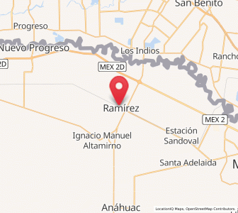Map of Ramírez, Tamaulipas