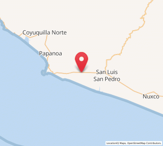 Map of Rancho Alegre del Llano (El Llano), Guerrero