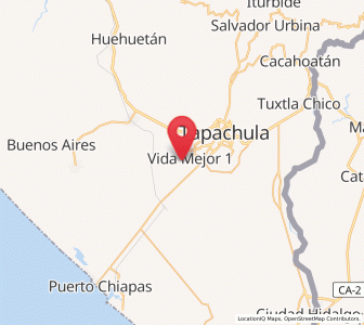 Map of Raymundo Enríquez, Chiapas