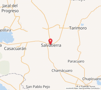 Map of Salvatierra, Guanajuato