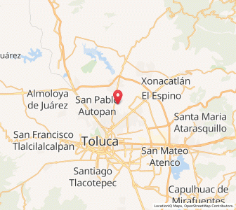 Map of San Andrés Cuexcontitlán, México