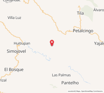 Map of San Antonio Nuevo León, Chiapas