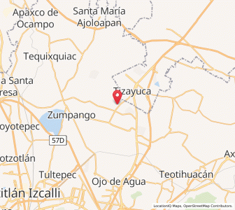 Map of San Bartolo Cuautlalpan, México