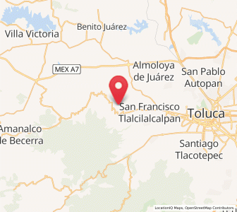 Map of San Bartolo del Llano (San Isidro), México