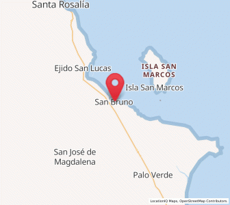 Map of San Bruno, Baja California Sur