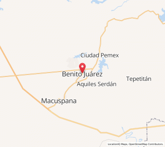 Map of San Carlos, Tabasco