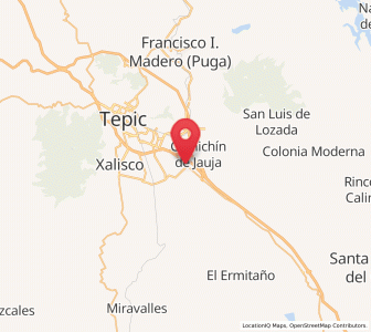 Map of San Cayetano, Nayarit