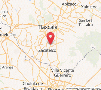 Map of San Cosme Atlamaxac, Tlaxcala