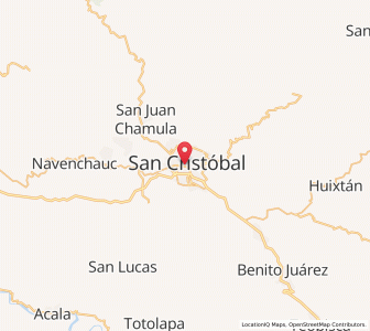 Map of San Cristóbal de las Casas, Chiapas