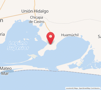 Map of San Dionisio del Mar, Oaxaca