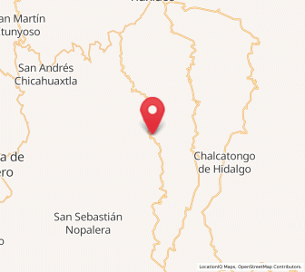 Map of San Esteban Atatlahuca, Oaxaca