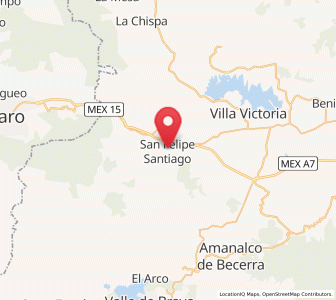 Map of San Felipe Santiago, México