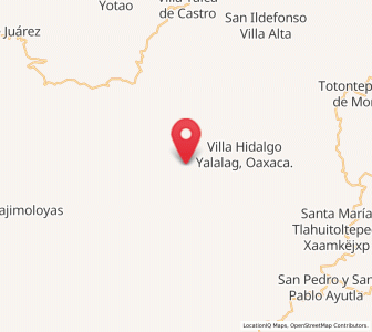 Map of San Francisco Cajonos, Oaxaca