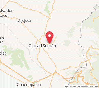 Map of San Francisco Cuautlancingo, Puebla