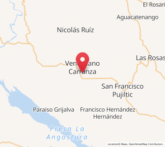 Map of San Francisco (El Calvito), Chiapas