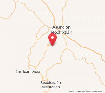 Map of San Francisco Jaltepetongo, Oaxaca