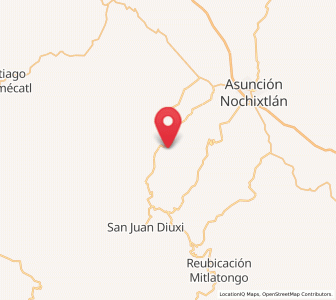 Map of San Francisco Nuxaño, Oaxaca