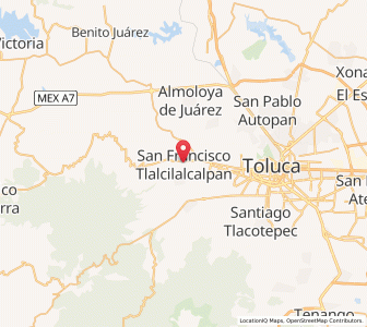Map of San Francisco Tlalcilalcalpan, México