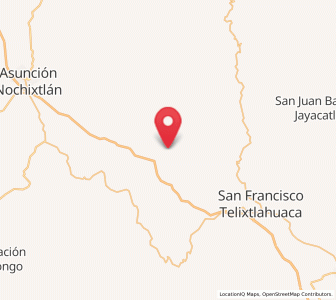 Map of San Jerónimo Sosola, Oaxaca