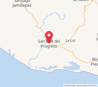 Map of San José del Progreso, Oaxaca