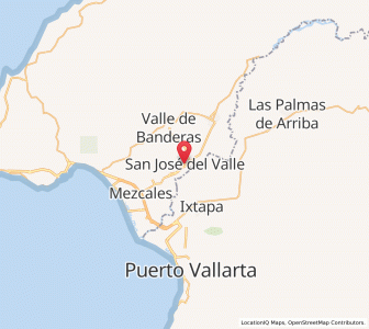 Map of San José del Valle, Jalisco