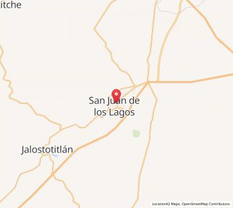 Map of San Juan de los Lagos, Jalisco