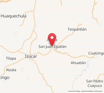 Map of San Juan Epatlán, Puebla