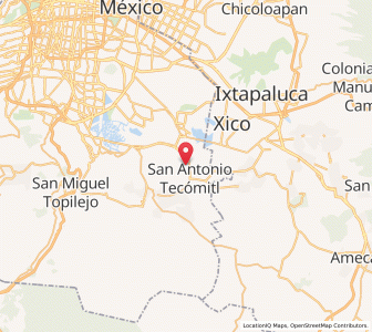 Map of San Juan Ixtayopan, Mexico City