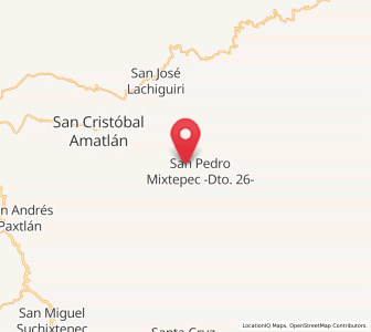Map of San Juan Mixtepec, Oaxaca
