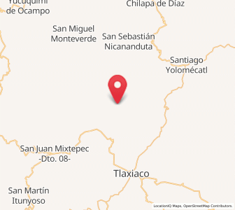 Map of San Juan Ñumí, Oaxaca