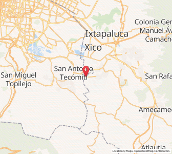 Map of San Juan y San Pedro Tezompa, México