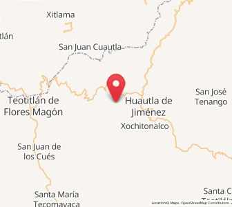 Map of San Lucas Zoquiápam, Oaxaca