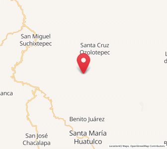 Map of San Mateo Piñas, Oaxaca