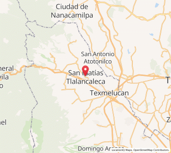 Map of San Matias Tlalancaleca, Puebla