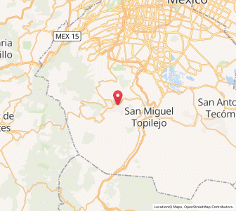 Map of San Miguel Ajusco, Mexico City