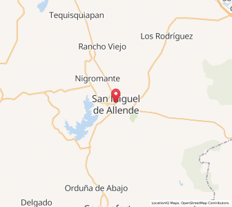 Map of San Miguel de Allende, Guanajuato